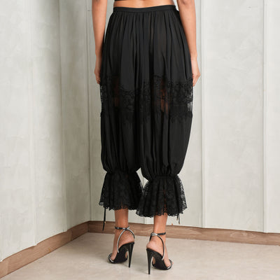 pleated black pants le mill chloe