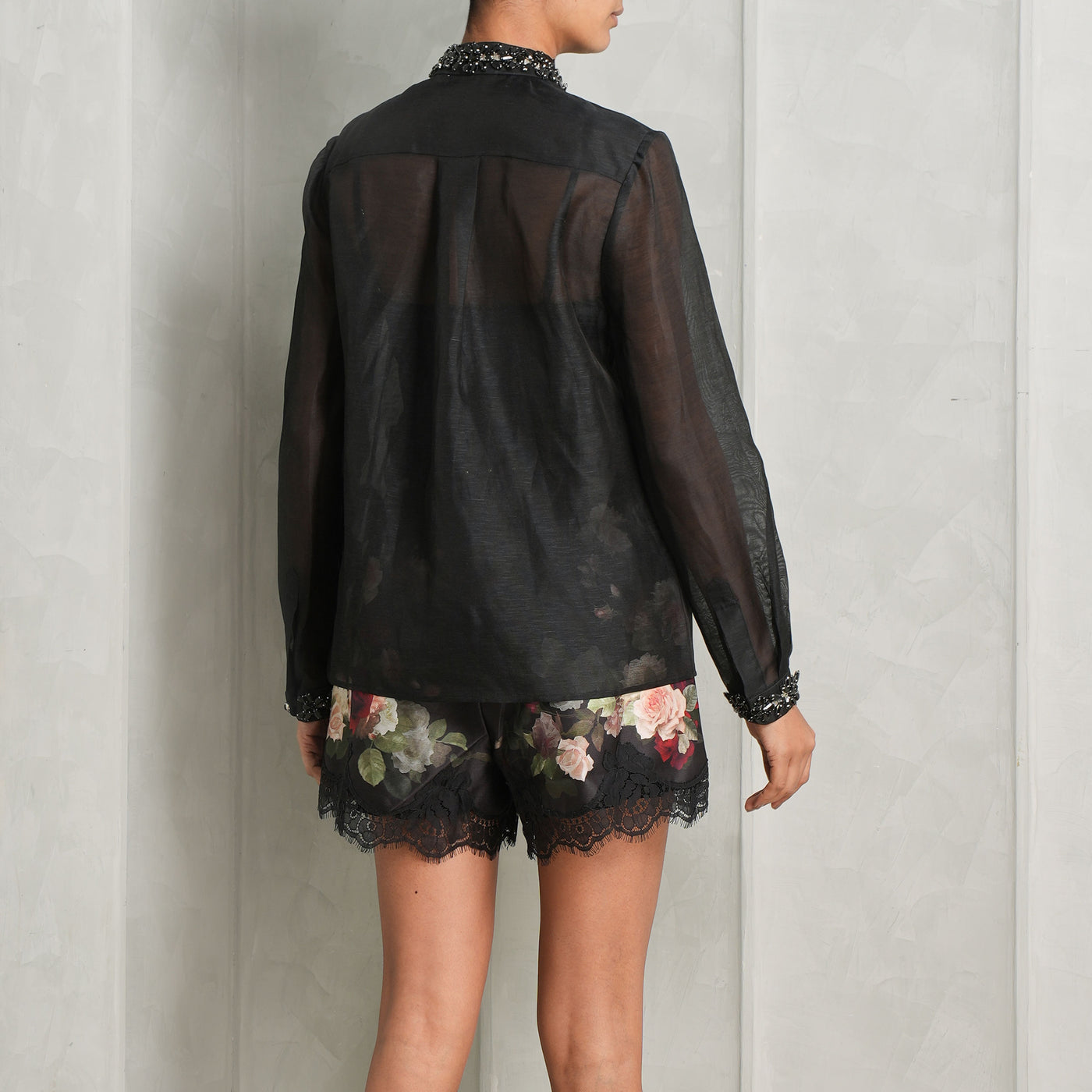 body shirt black color jewelled zimmermann