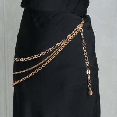 Rabanne Signature Black Chain Long Skirt