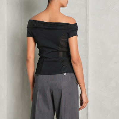 Knitted Off Shoulder Top