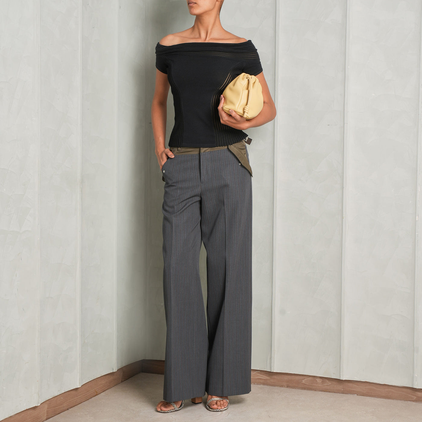 Knitted Off Shoulder Top