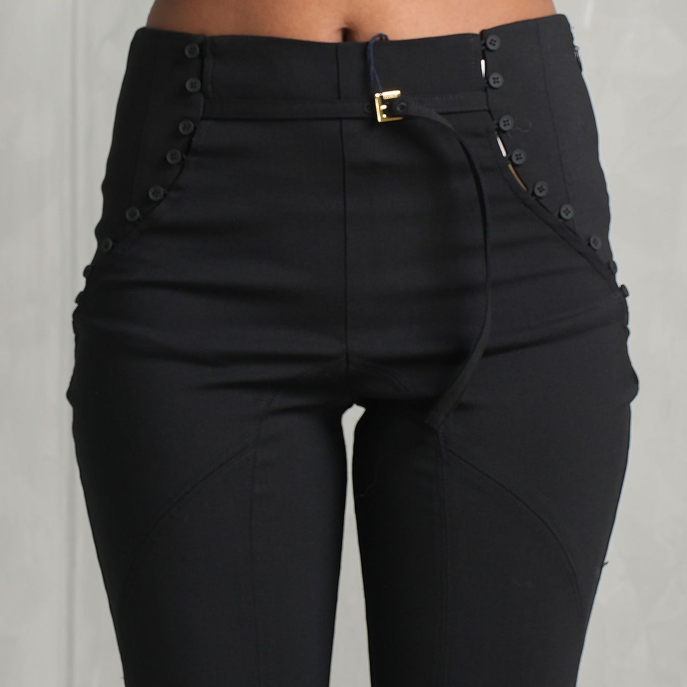 Buttoned Cropped Pants