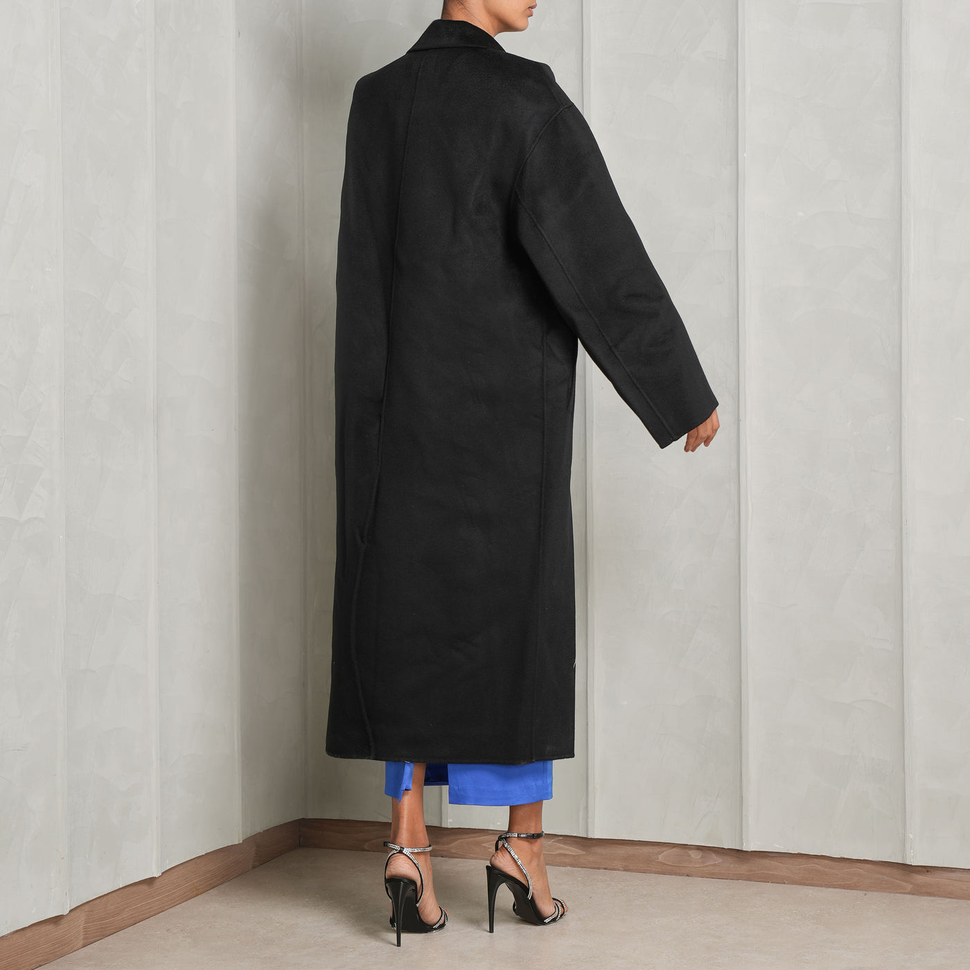 LOULOU STUDIO black wool double breasted coat