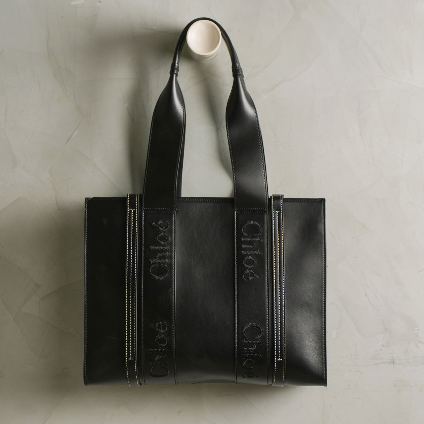 Chloé Medium Woody Tote Bag In Black