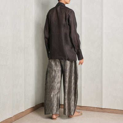 Blazer & Tiger Print Pant Set