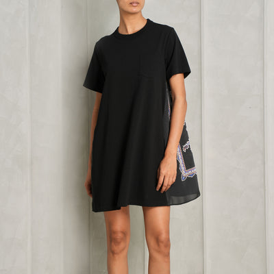 Paisley Print Cotton Jersey Dress