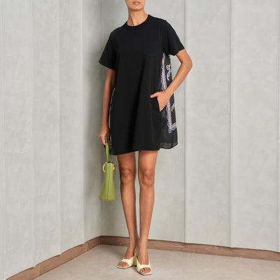 Paisley Print Cotton Jersey Dress