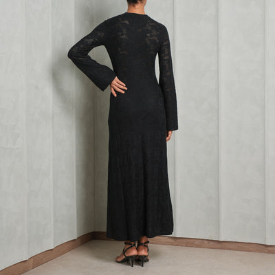 CHLOE Pointelle dress long black