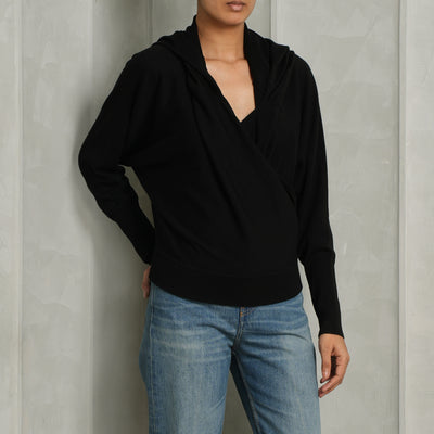 Simkhai Riley Black Wrap Hoodie