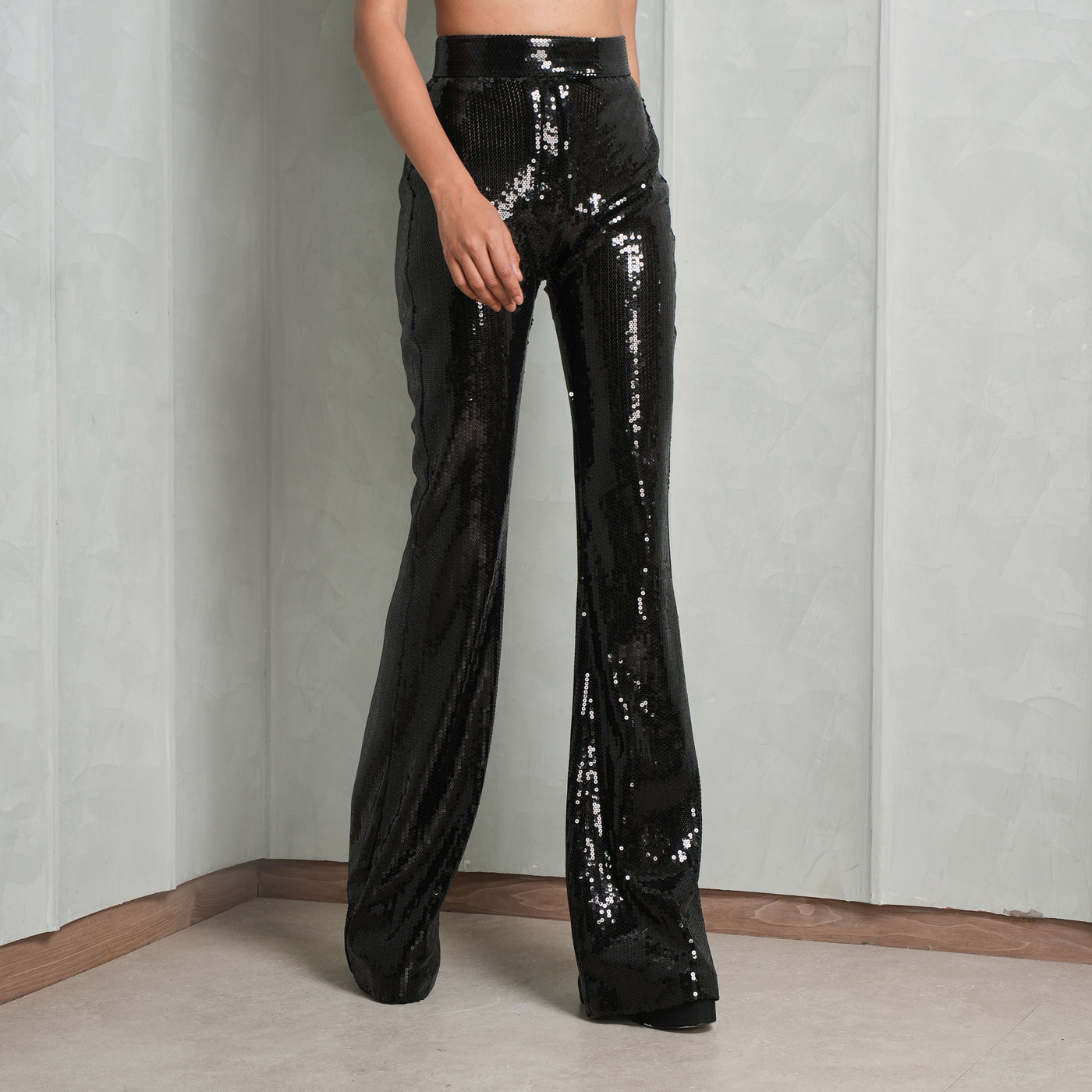 Sequined Flared Pants