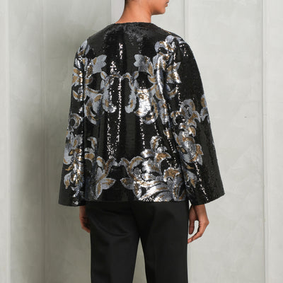 Elie Saab Sequins Embroidered Tie Jacket