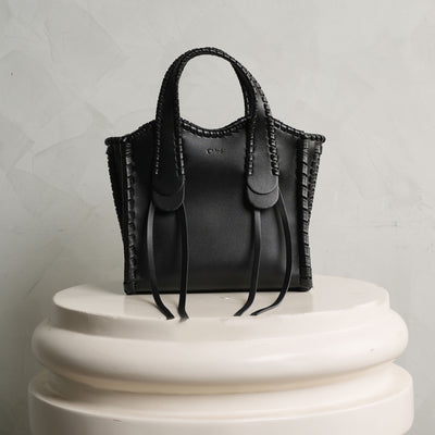 CHLOÉ Mony Black Leather small tote bag