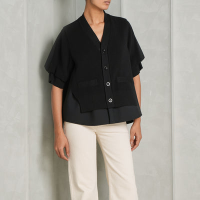 Suiting Mix Knit Cardigan