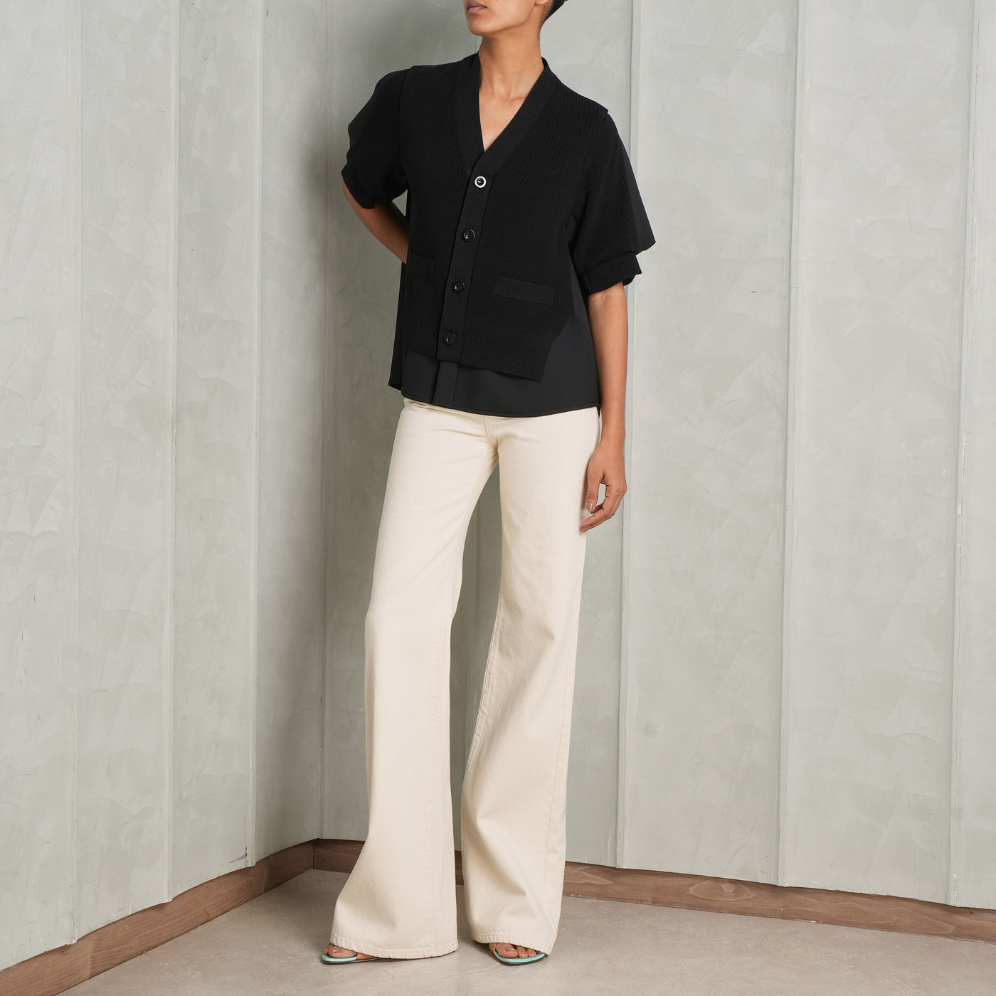 Suiting Mix Knit Cardigan