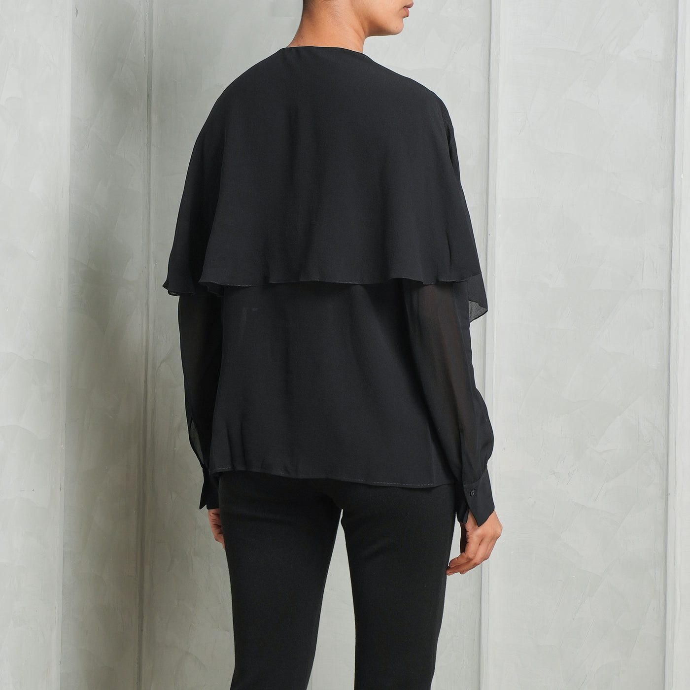 Chloé Cape Blouse Sheer