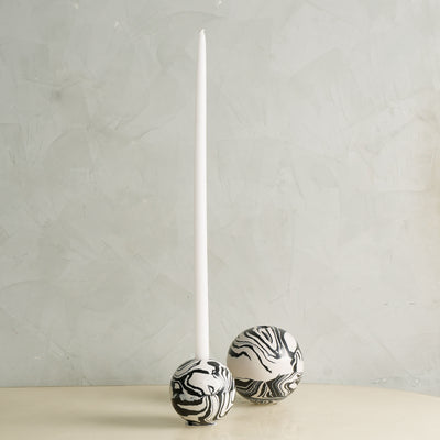 Black & White Specs Single Candle Stand