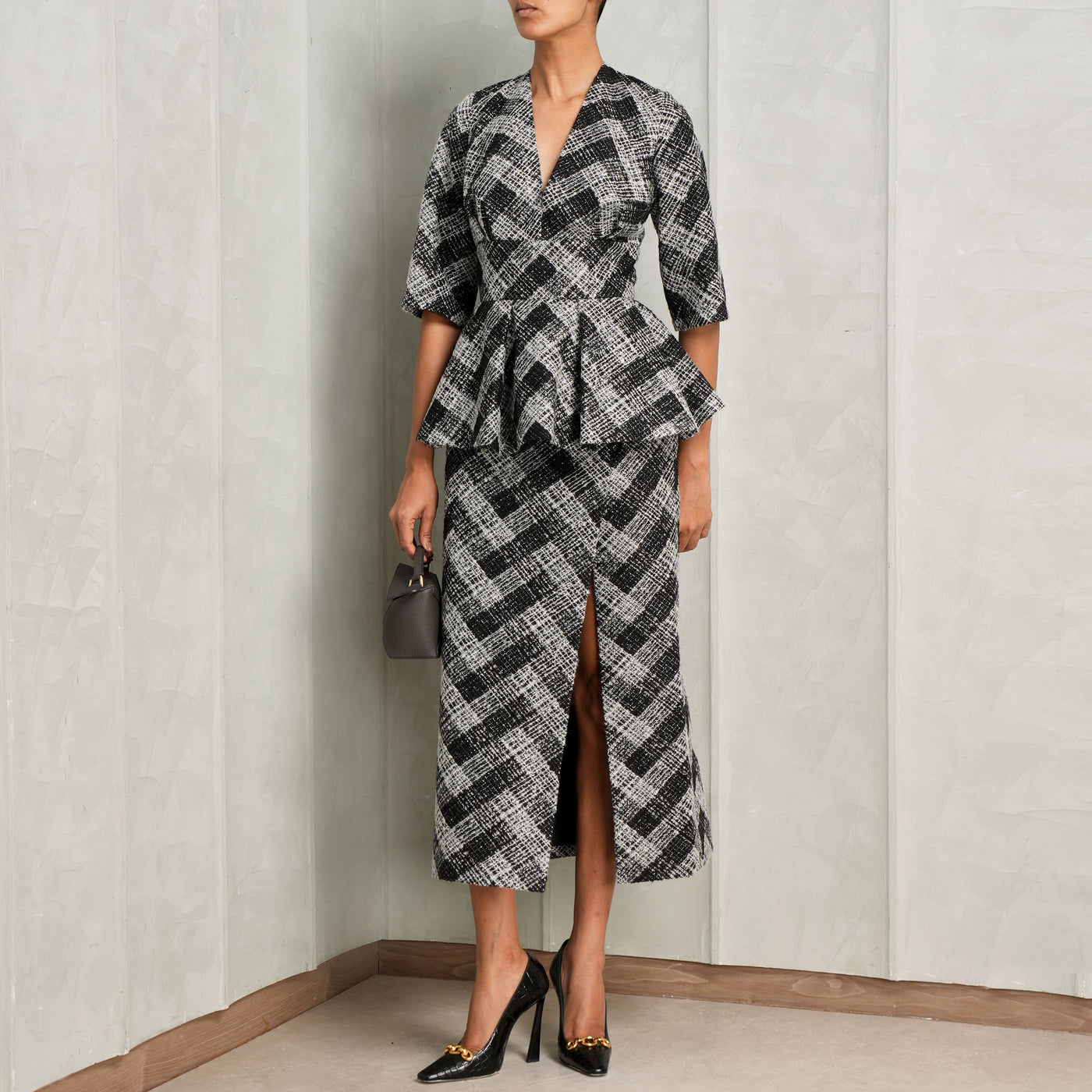 black and white blouse