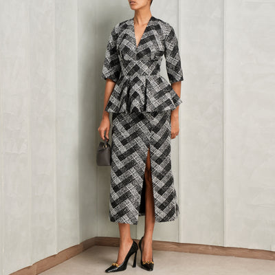 black and white blouse