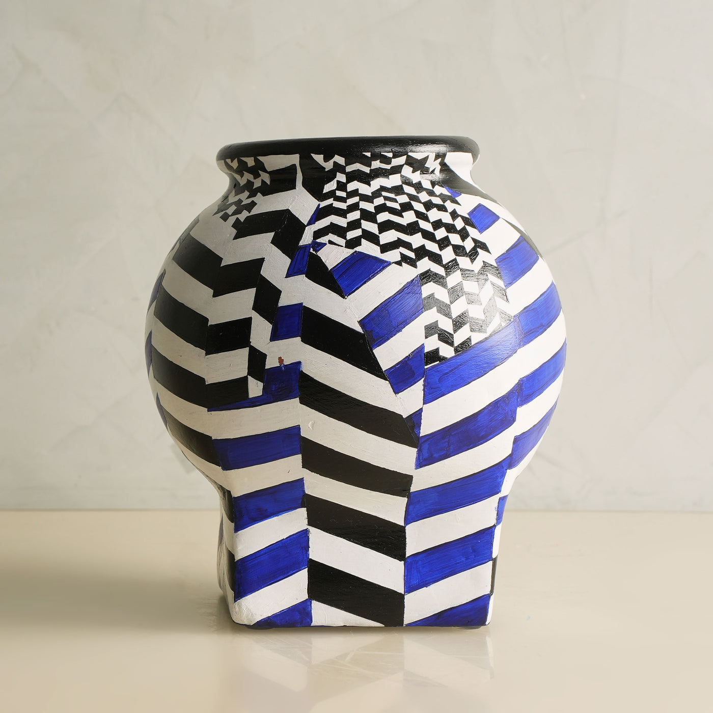 Chevron Hand Painted Matka