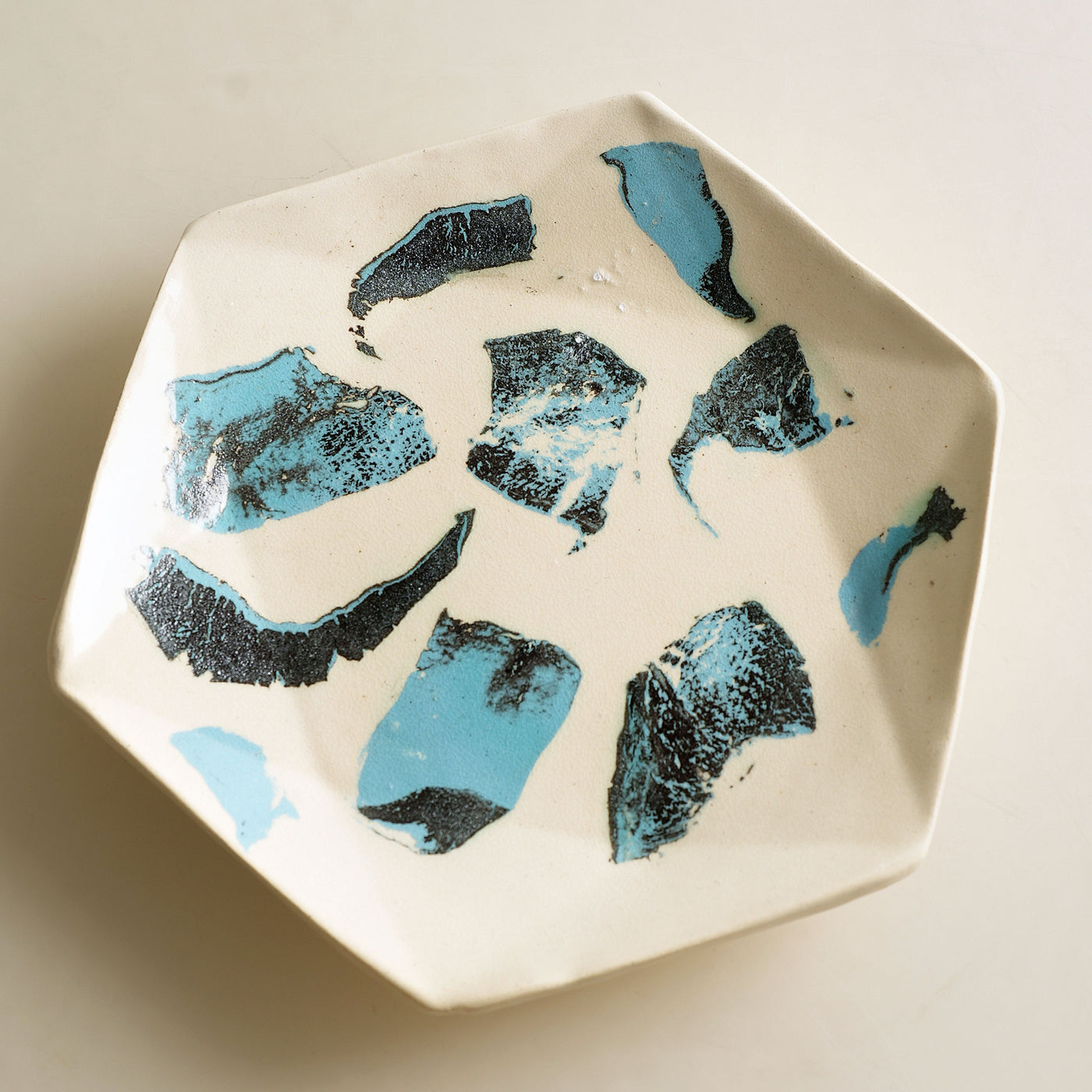 Hexagonal Marbled Platter