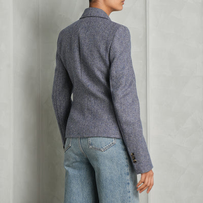 LOEWE tailored twill jacket blue melange formals