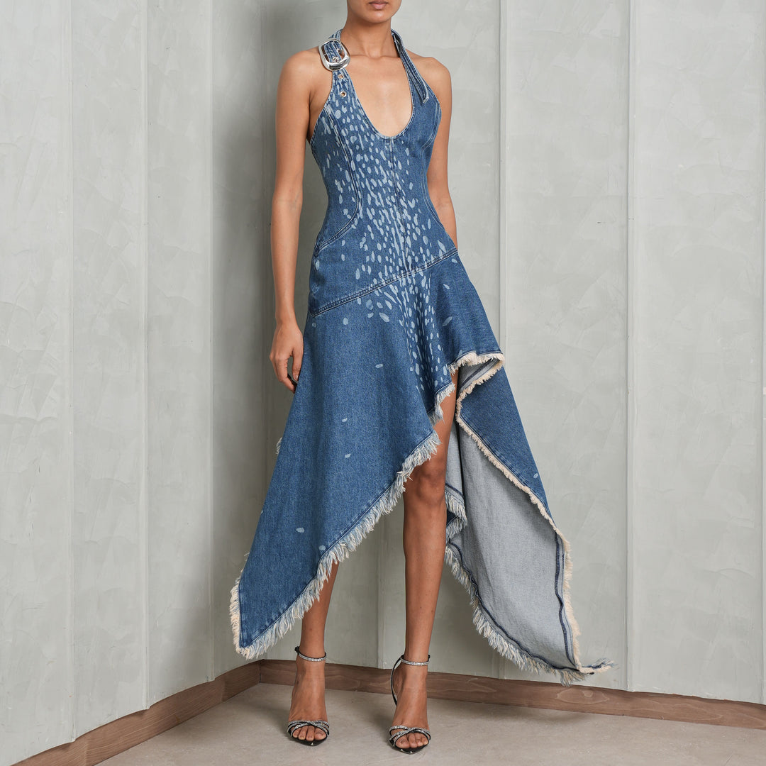 Speckled Laser Denim Dress | David Koma | Le Mill