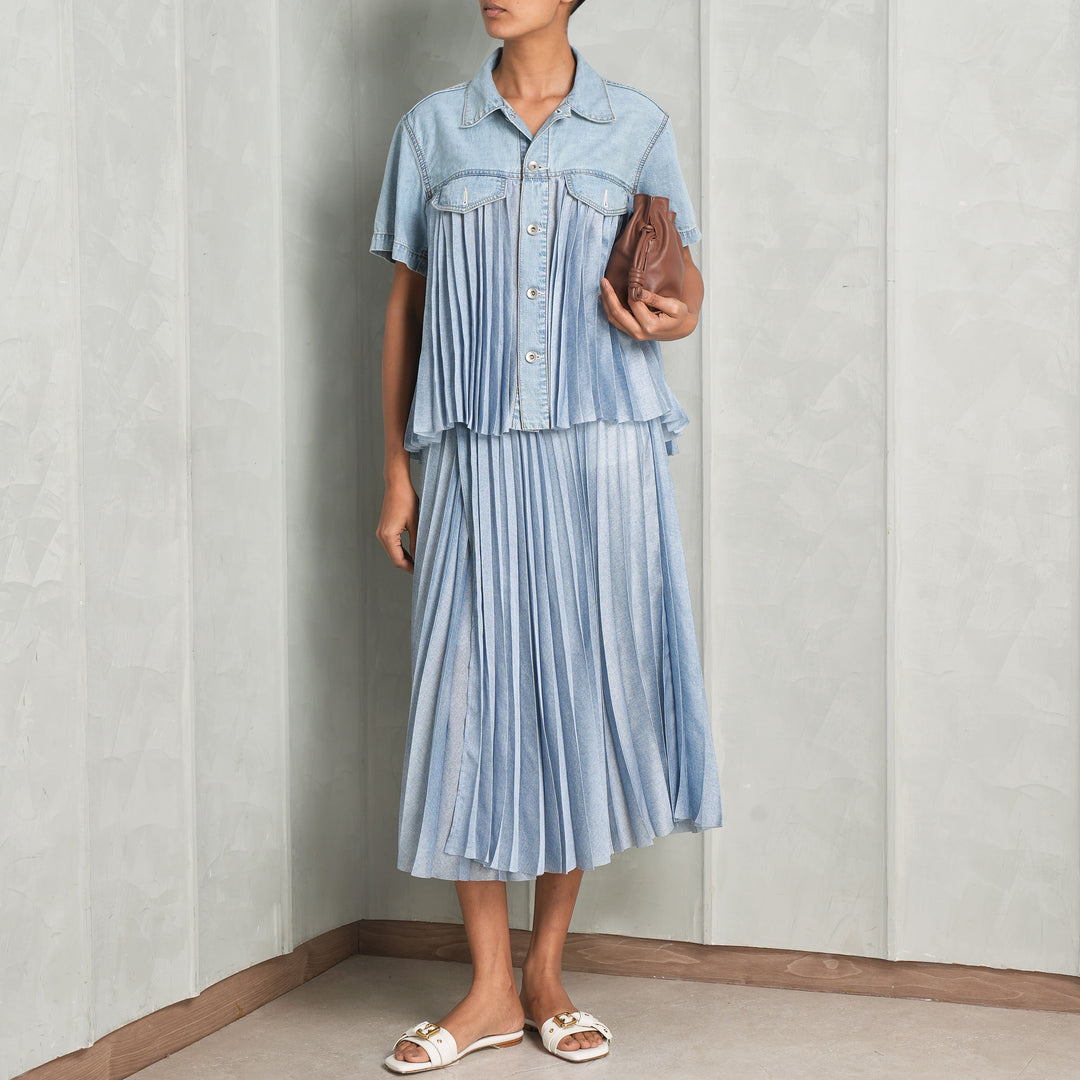 sacai 25SS 新品 121,000円 Poplin Knit Dress Sacai Thomas Mason Cotton Poplin Dress | Wardrobe Icons