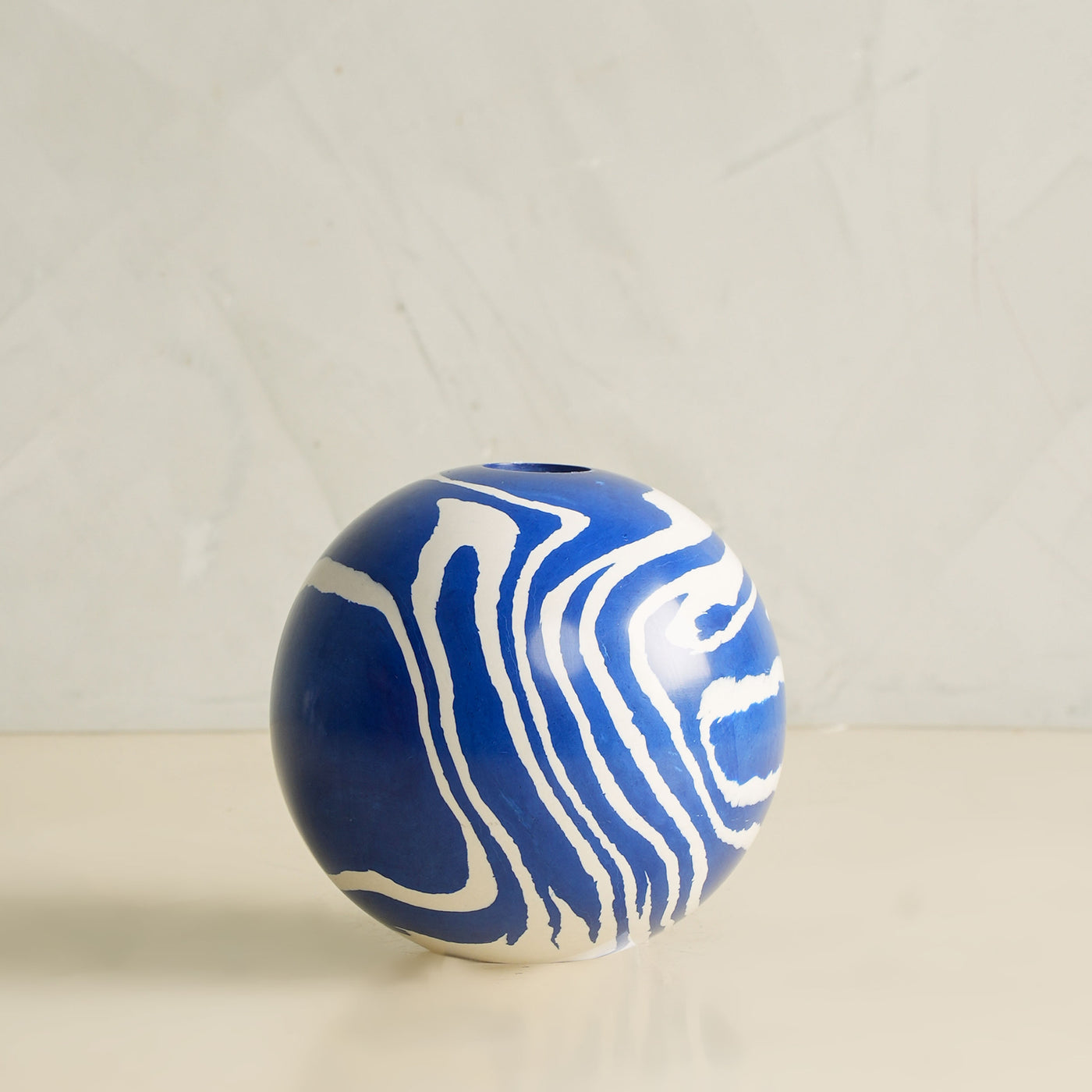 Blue & White Single Ball Candle Stand