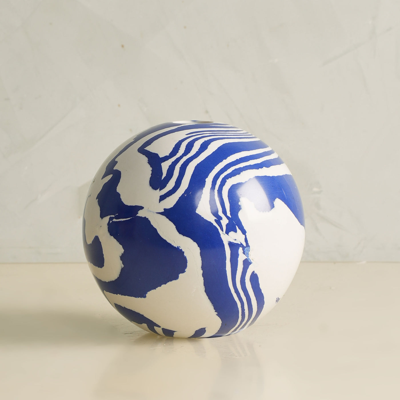 Blue & White Single Ball Candle Stand