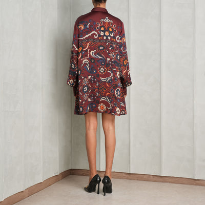 Pleated Satin Maxi Dress