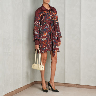 Pleated Satin Maxi Dress