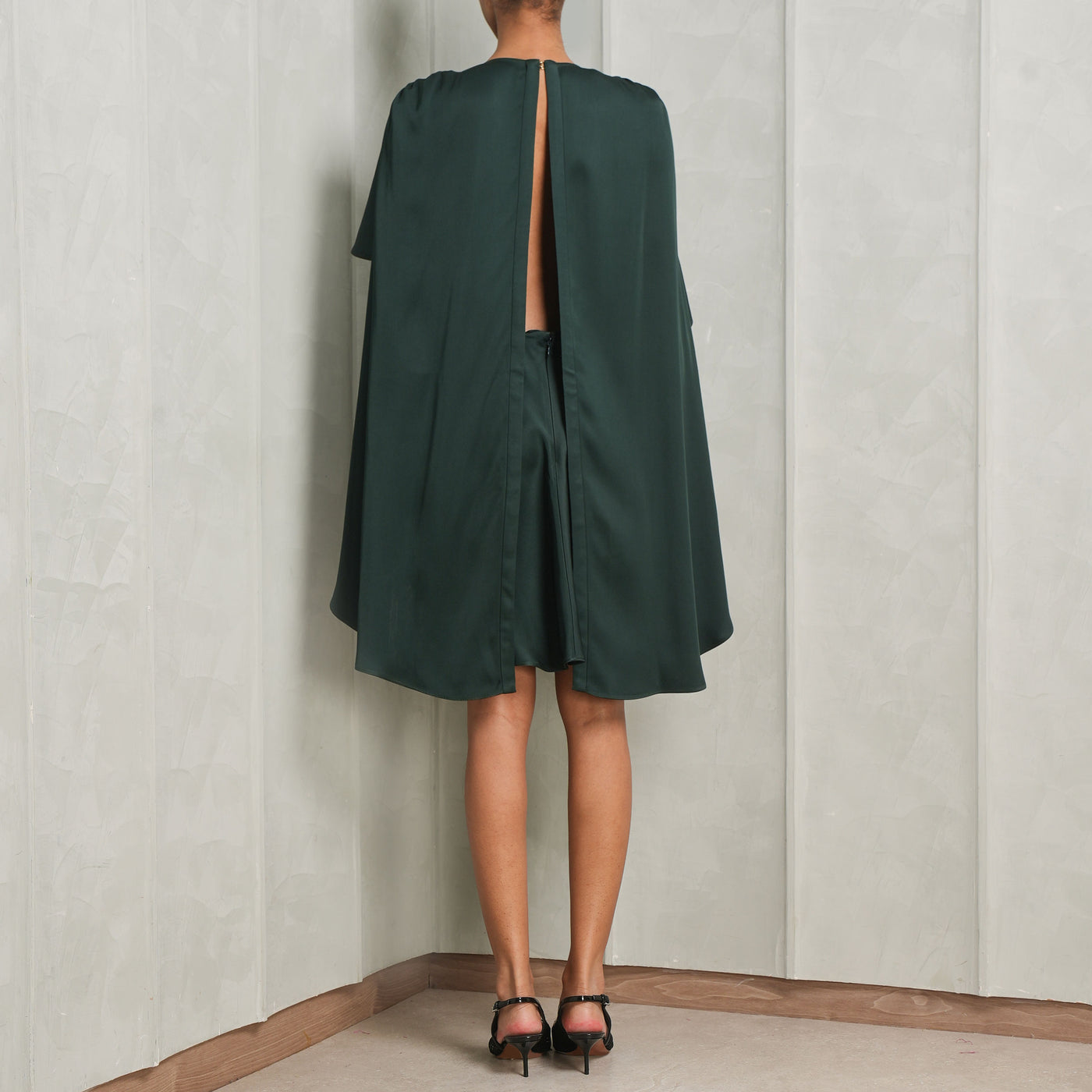 Zimmerman Green Cascading Mini Dress