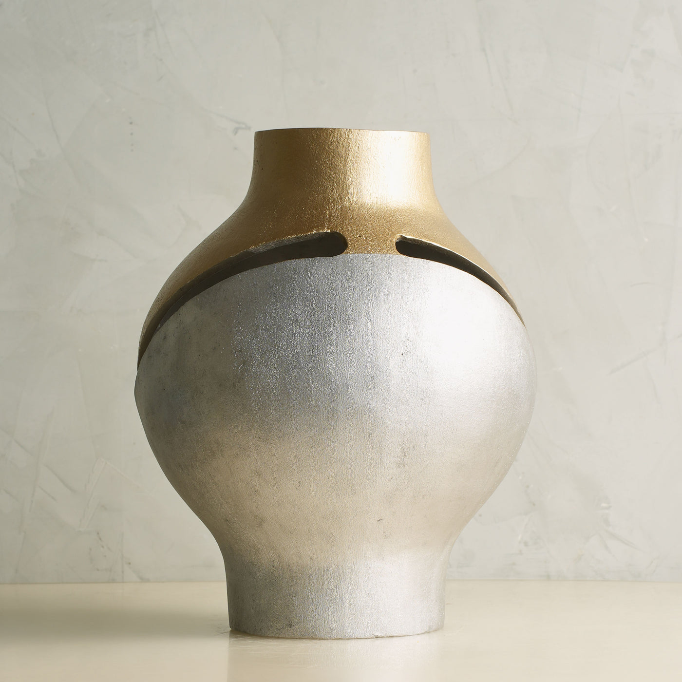 Silver & Gold Invisible Brass Vase