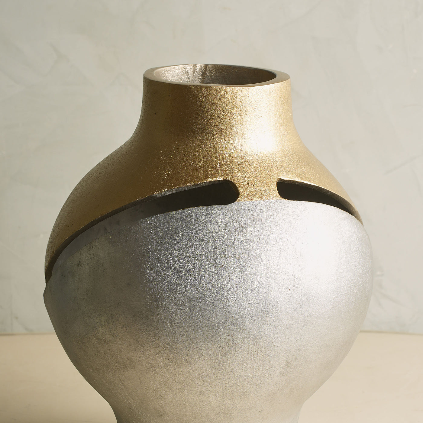 Silver & Gold Invisible Brass Vase