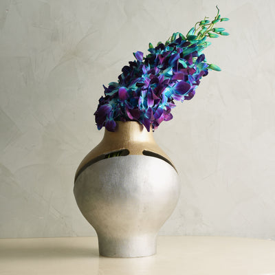 Silver & Gold Invisible Brass Vase