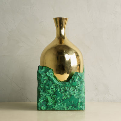 Rock Brass Vase