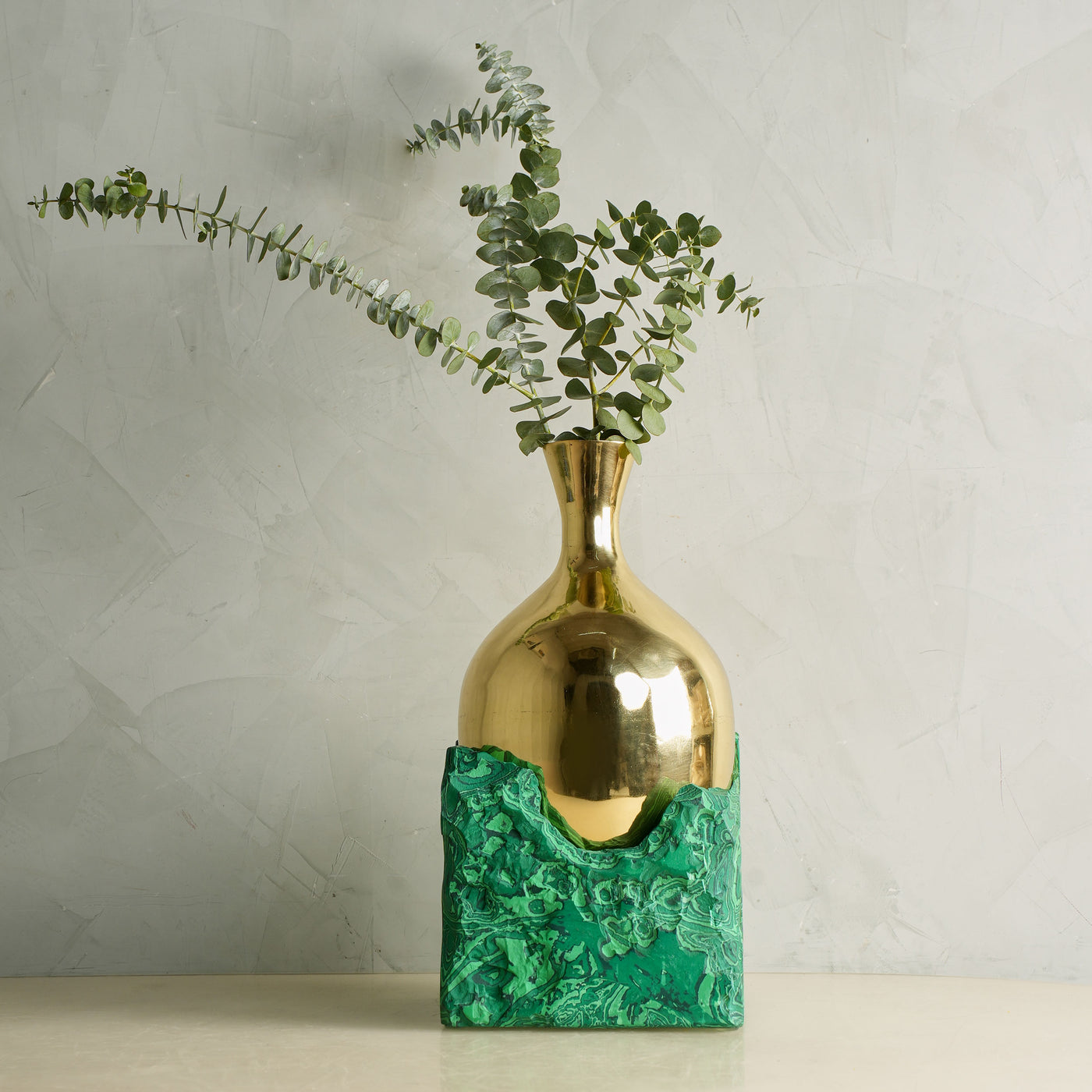 Rock Brass Vase