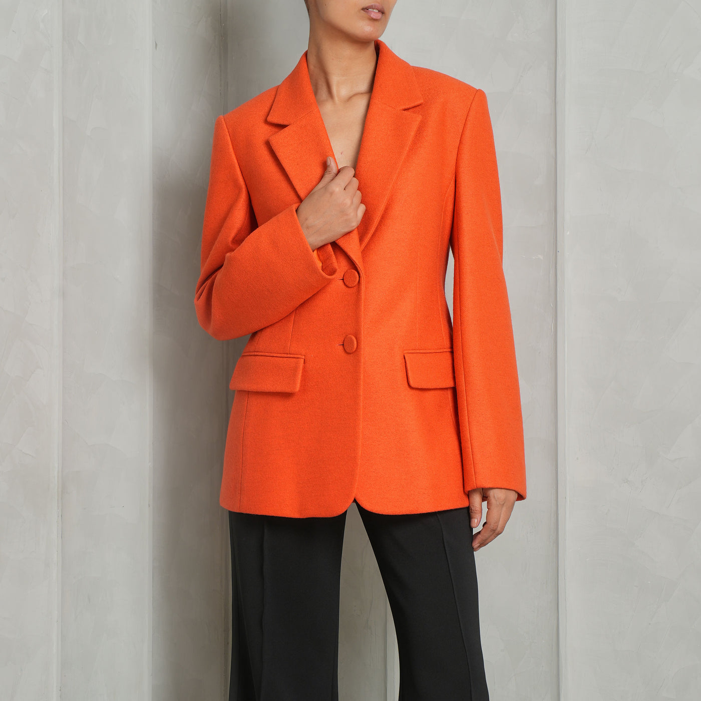 CHLOE two button tailored jacket orange full sleeves