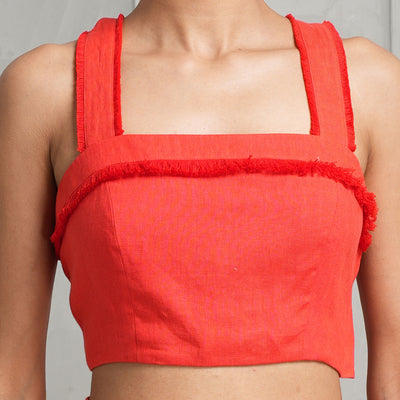 THREE GRACES LONDON red cropped top