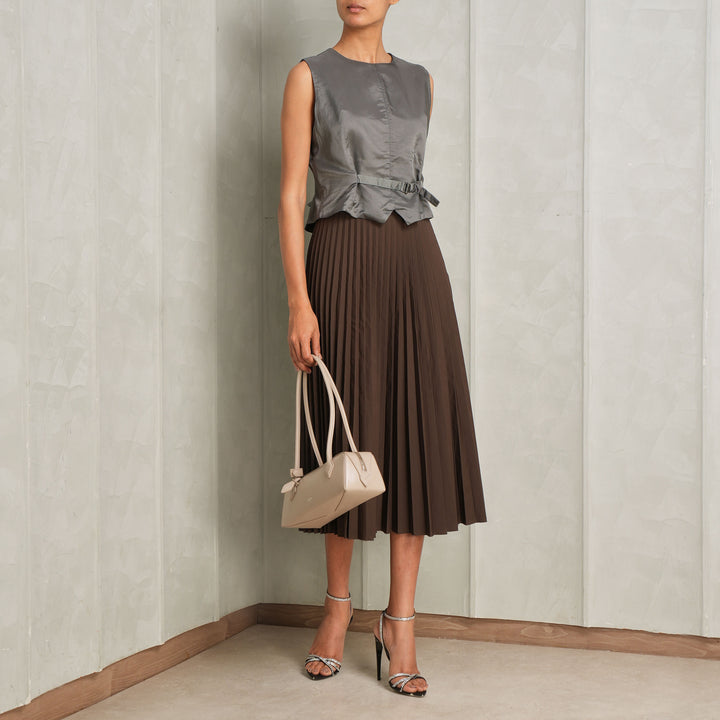 Pleated A-Line Midi Skirt | MM6 Maison Margiela | Le Mill