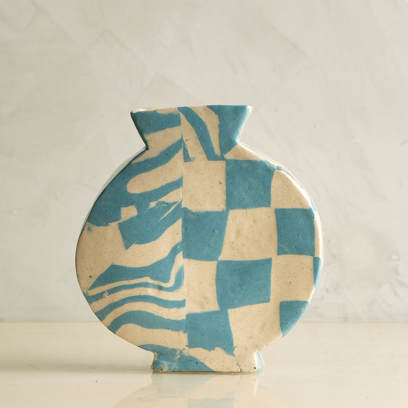 Marbled Blue & Green Bud Vase