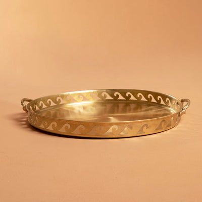decorative golden brass trays