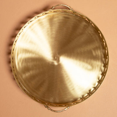 gold color bahar tray by Ecru at Le Mill