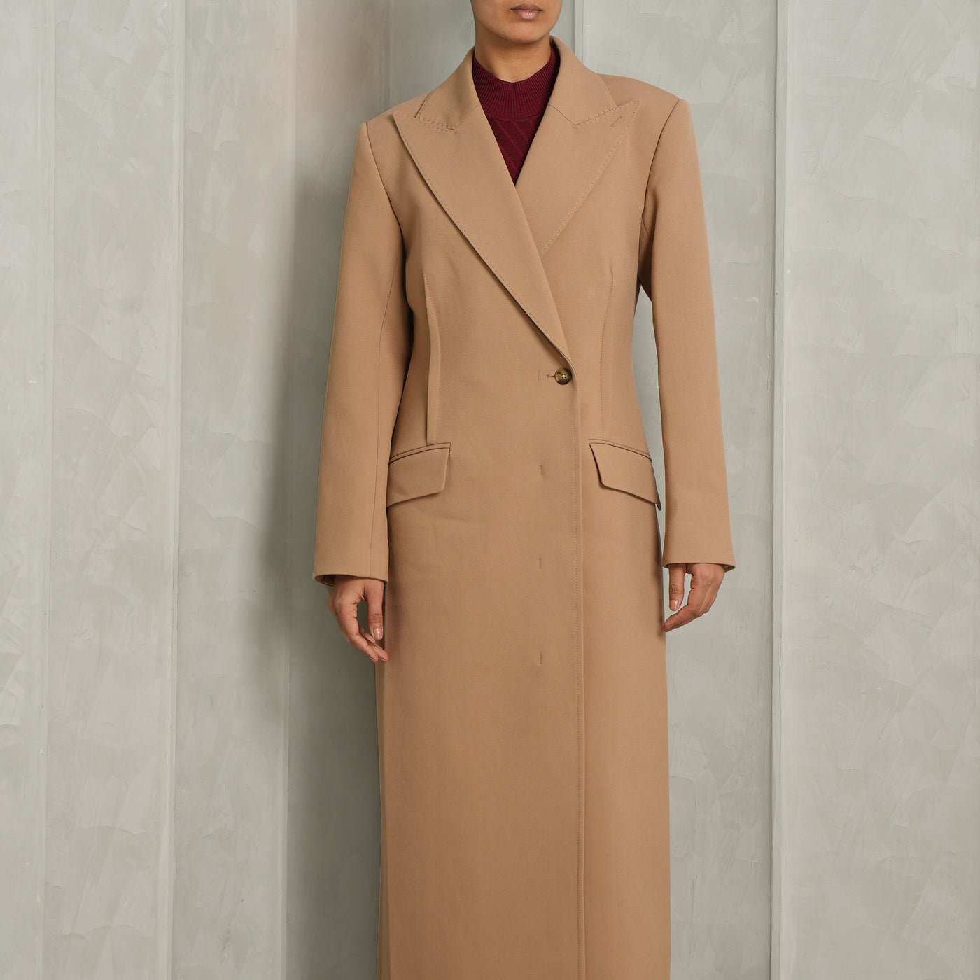 Simkhai Beige Tailored Coat