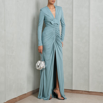 
Elie Saab Jersey Long Dress blue floor length gown