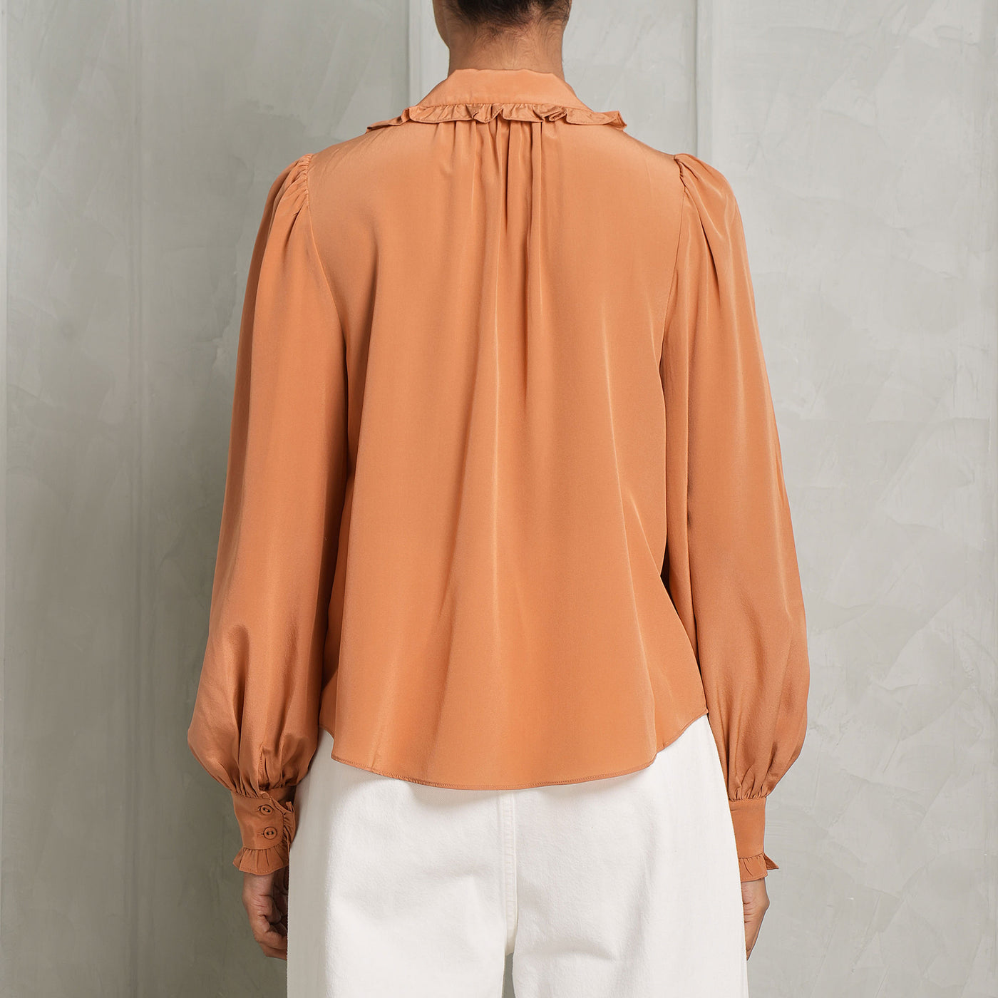 ULLA JOHNSON philipa brown silk blouse