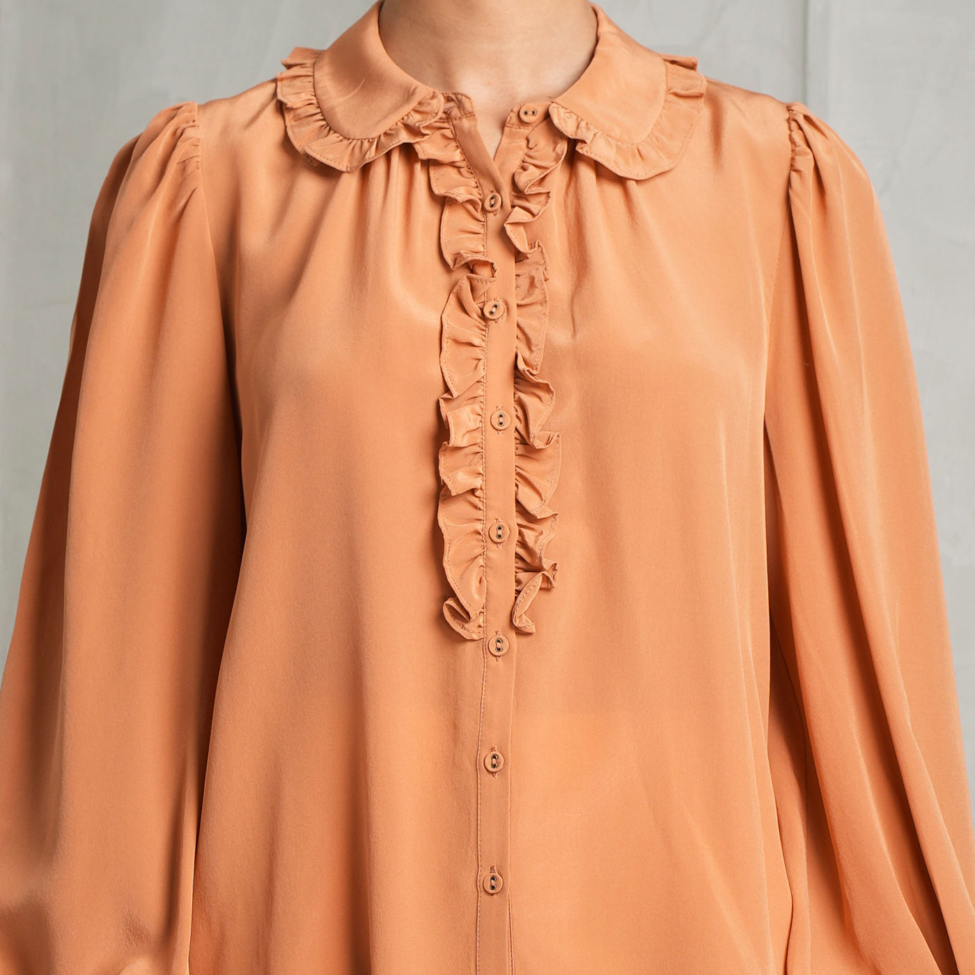 ULLA JOHNSON philipa silk ruffled blouse
