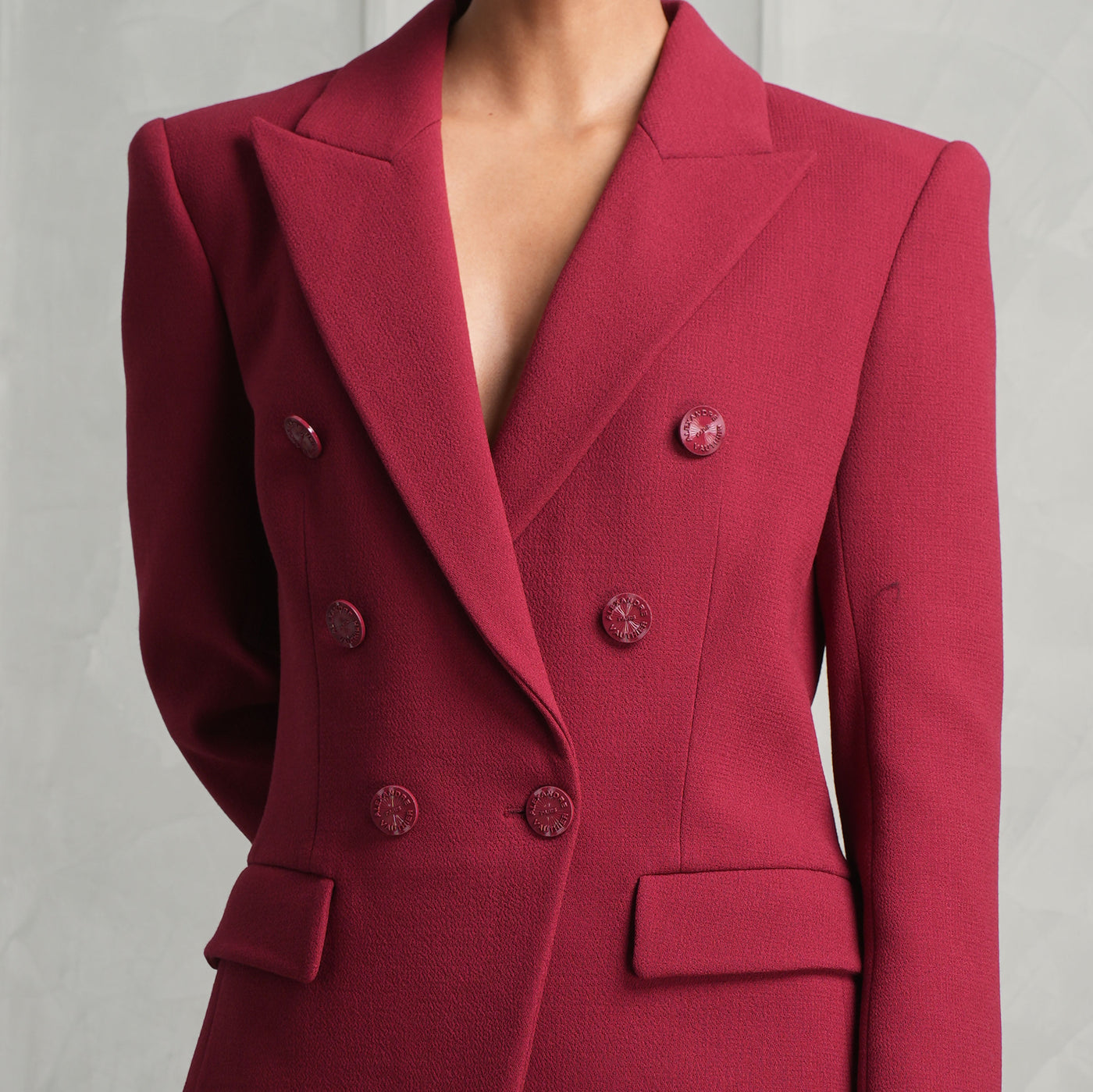 ALEXANDRE VAUTHIER  red long sleeve blazer jacket