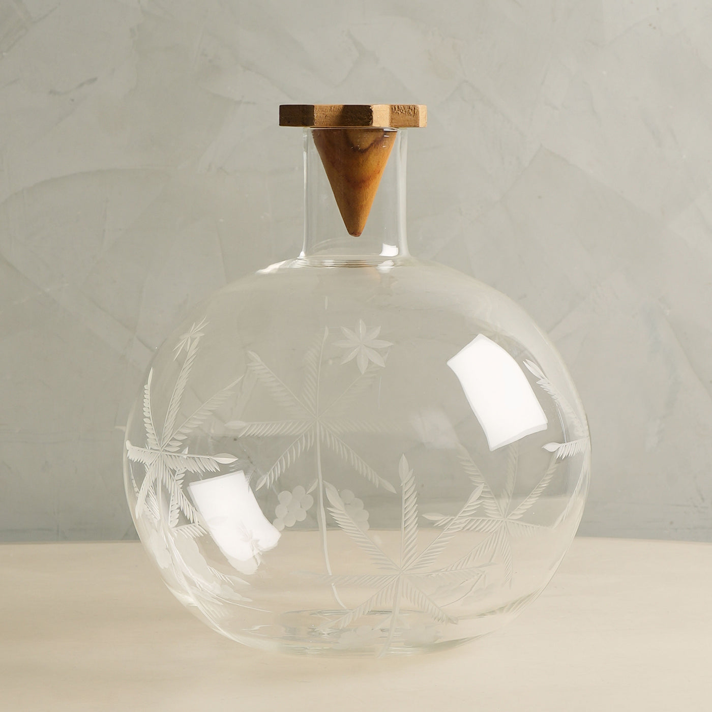 Glass Palm Carafe