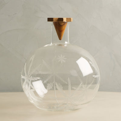 Glass Palm Carafe